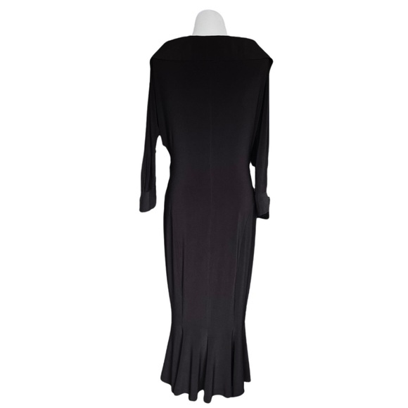 Norma Kamali Off Shoulder Fishtail Midi Dress in Black Women’s Large - Picture 5 of 9